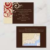 Bruin/crème/rode achterste wervelkolom informatiekaartje (Voorkant / Achterkant)