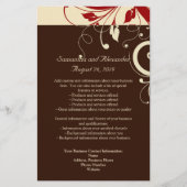 Bruin/crème/rood omkeerprogramma/brochure flyer (Voorkant)