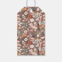 Bruin, crème, roze Floral