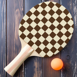 Bruin & Crème Schakerpatroon Tafeltennisbatje