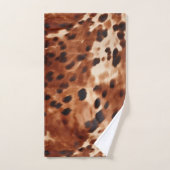 Bruin crème zwart Koeienhuid Bad Handdoek (Handdoek)