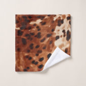 Bruin crème zwart Koeienhuid Bad Handdoek (Wasdoekje)