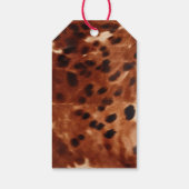 Bruin crème zwart Koeienhuid Cadeaulabel (Achterkant)