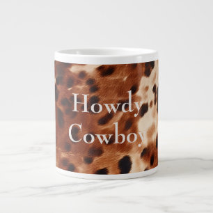 Bruin crème zwart Koeienhuid Grote Koffiekop