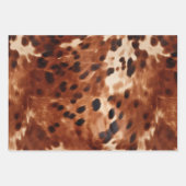 Bruin crème zwart Koeienhuid Inpakpapier Vel (Voorkant)