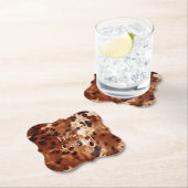 Bruin crème zwart Koeienhuid Kartonnen Onderzetters (Insitu)