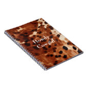 Bruin crème zwart Koeienhuid Notitieboek (Rechterzijde)