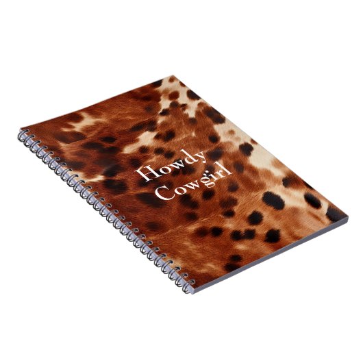 Bruin crème zwart Koeienhuid Notitieboek (Rechterzijde)