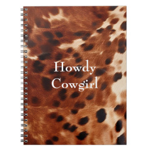 Bruin crème zwart Koeienhuid Notitieboek