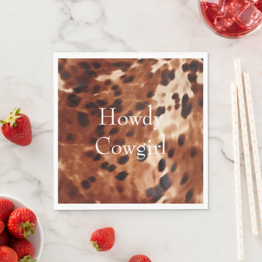 Bruin crème zwart Koeienhuid Servet (Insitu)