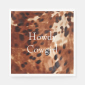 Bruin crème zwart Koeienhuid Servet (Voorkant)