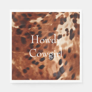 Bruin crème zwart Koeienhuid Servet