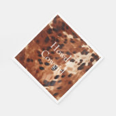 Bruin crème zwart Koeienhuid Servet (Hoek)