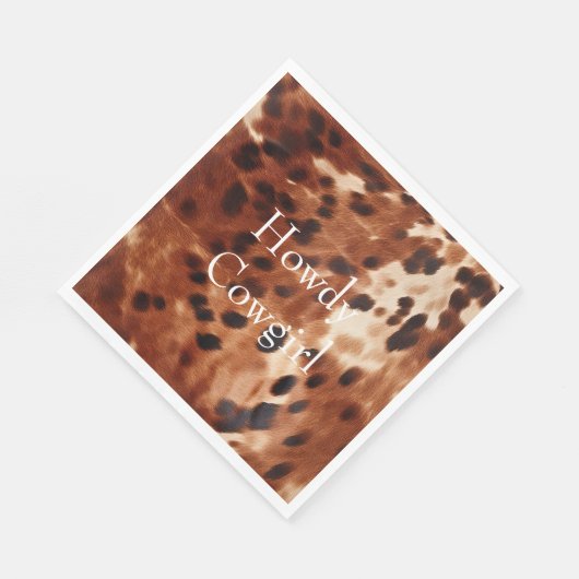 Bruin crème zwart Koeienhuid Servet (Hoek)