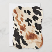 Bruin crème zwart Western Koeienhuid Kaart (Achterkant)