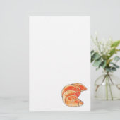 bruin croissantbrood briefpapier (Staand voorkant)