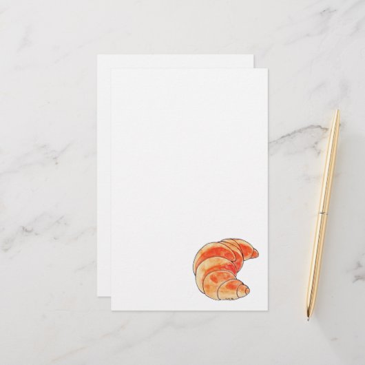 bruin croissantbrood briefpapier (Voorkant / Achterkant in situ)