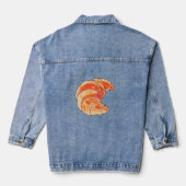 bruin croissantbrood denim jacket (Achterkant)