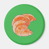 bruin croissantbrood magneet (Voorkant)