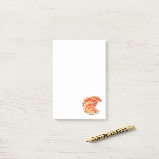 bruin croissantbrood post-it® notes (Op bureau)