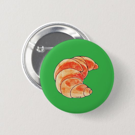 bruin croissantbrood ronde button 5,7 cm (Voorkant /achterkant)