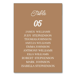 Bruin Custom Wedding Kaart