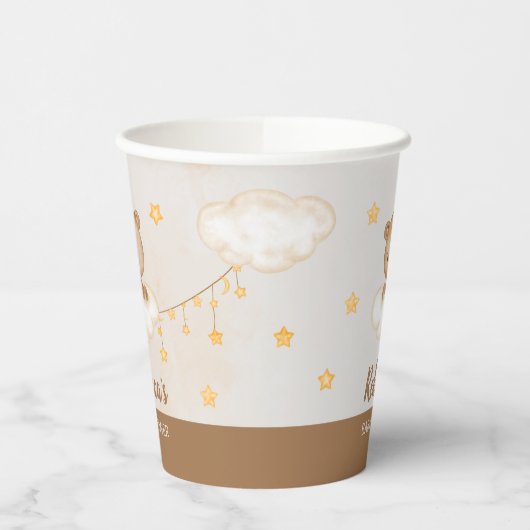 Bruin Cute Beer We kunnen het Baby shower paup afw Papieren Bekers (Links)