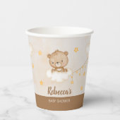 Bruin Cute Beer We kunnen het Baby shower paup afw Papieren Bekers (Voorkant)
