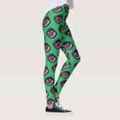 Bruin Dachshund Ogen Aangepast Leggings (Rechts)