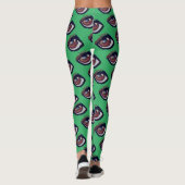 Bruin Dachshund Ogen Aangepast Leggings (Achterkant)