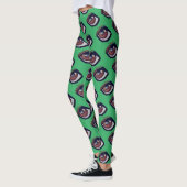 Bruin Dachshund Ogen Aangepast Leggings (Links)