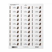 Bruin Dachshund Puppy Retouradres Label (Full Sheet)