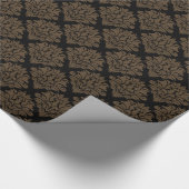 Bruin Damascadeaupapier Cadeaupapier (Hoek)