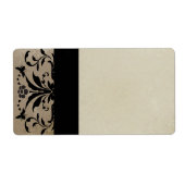 Bruin Damask adres Verzendlabels - Etiket (Voorkant)