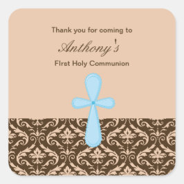 Bruin Damask Boys Dank u stickers