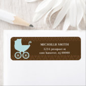 Bruin Damask & Carriage Return Address Labels (Insitu)