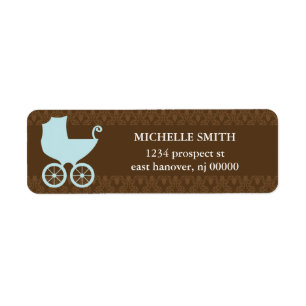 Bruin Damask & Carriage Return Address Labels