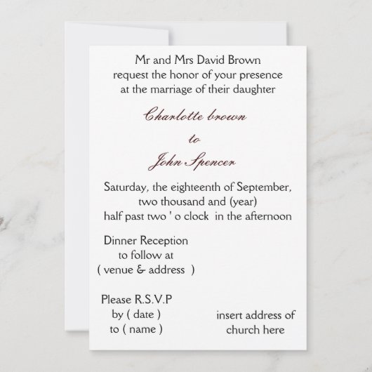 Bruin Damask FAUX lbon diamante design Kaart (Achterkant)