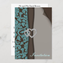 Bruin Damask FAUX lbon diamante design