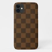 Bruin dambord Case-Mate iPhone case (Achterkant)