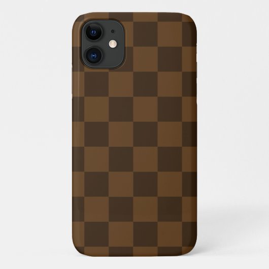Bruin dambord Case-Mate iPhone case (Achterkant)