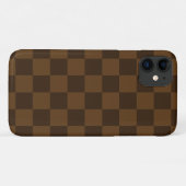 Bruin dambord Case-Mate iPhone case (Achterkant (horizontaal))