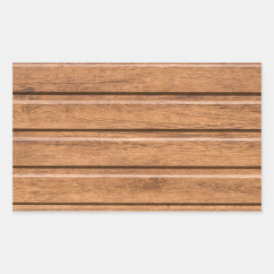 Bruin dat het natuurlijke hout nabootst rechthoekige sticker