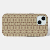 Bruin decoratief driehoekspatroon Case-Mate iPhone case (Achterkant (horizontaal))