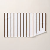 Bruin decoratief strips bad handdoek (Handdoek)
