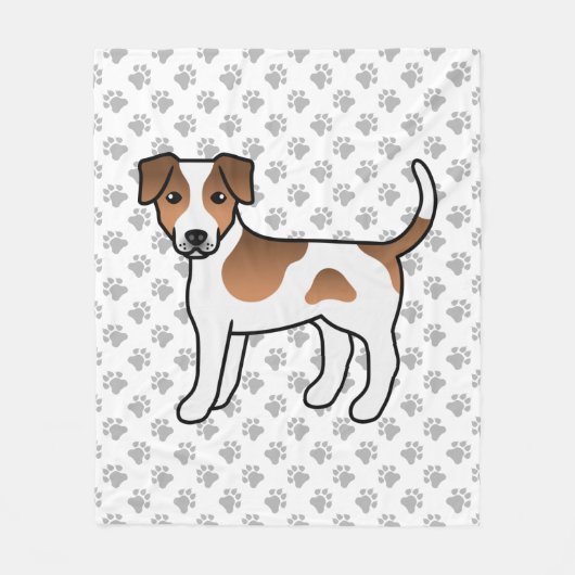 Bruin Deens-Zweeds Farmdog Cute Cartoon Dog Fleece Deken (Voorkant)