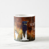 Bruin deer Monogram Familienaam Cabin Koffiemok (Center)