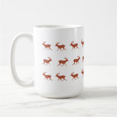 Bruin deer Walking Festive Pattern Koffiemok (Links)