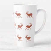 Bruin deer Walking Festive Pattern Latte Mok (Rechts)