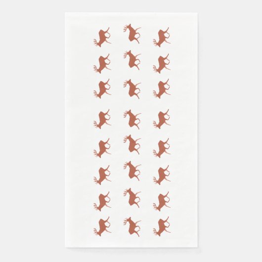 Bruin deer Walking Festive Pattern Servet (Voorkant)